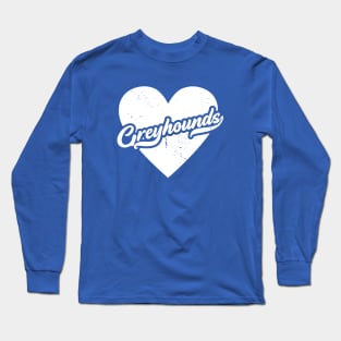 Vintage Greyhounds School Spirit // High School Football Mascot // Go Greyhounds Long Sleeve T-Shirt